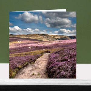 Carte de vœux Snake Path to Kinder Scout • The Peak District • Intérieur vierge