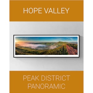 Hope Valley Panoramic: Peak District Fine Art Print (Limited Edition)