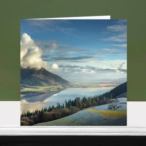 Bassenthwaite van Sale Fell Wenskaart • Het Lake District • Spatie binnenin