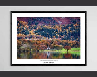 St Bega's Church, Bassenthwaite Lake District Lakeland Cumbria Giclée Heavyweight Fine Art Print Landscape Photo