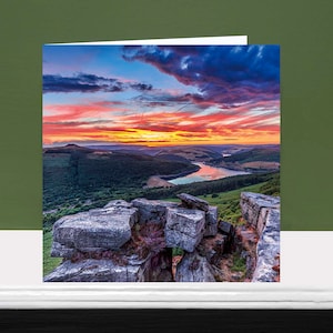 Bamford Edge Greetings Card • Il Peak District • Interno vuoto