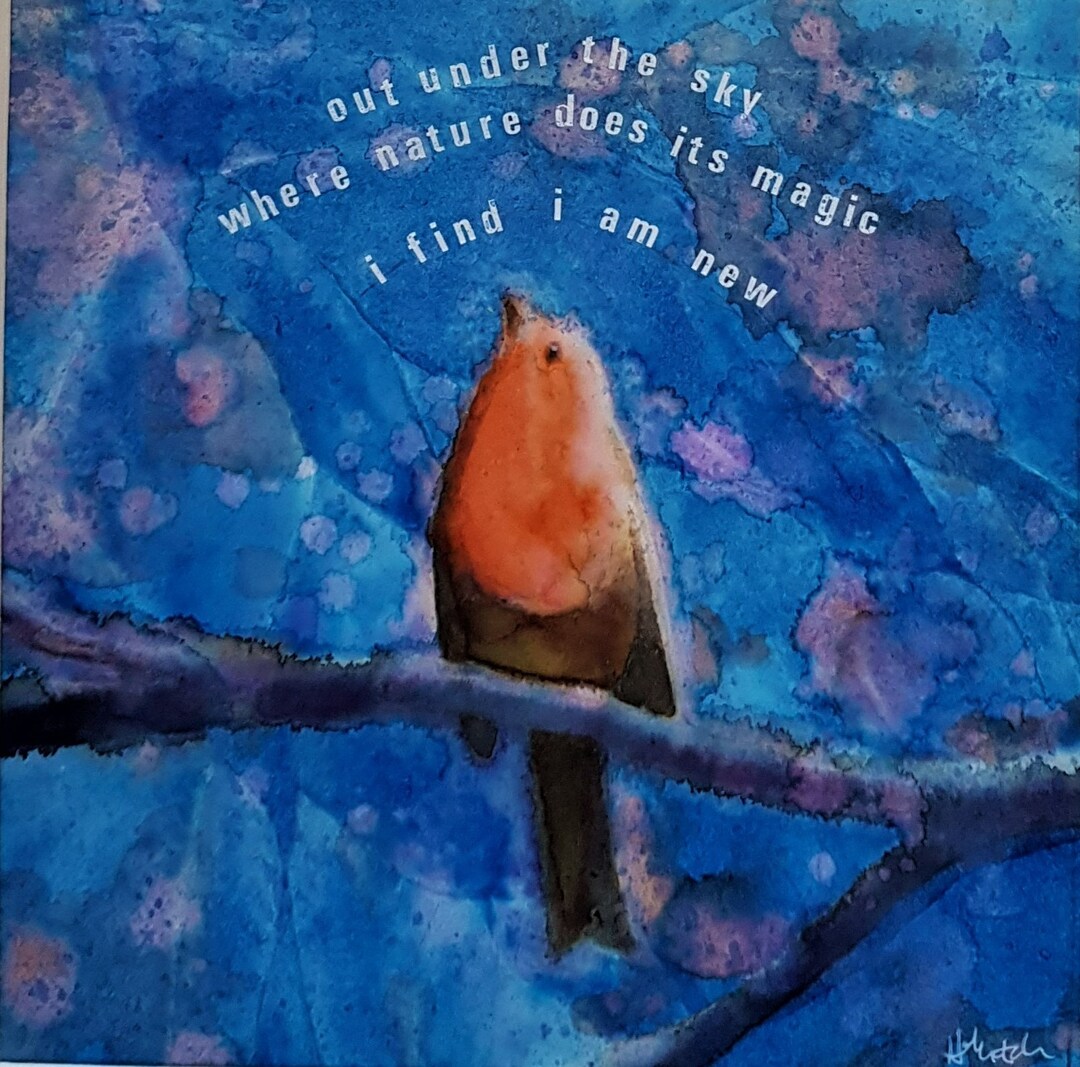Under the Sky Haiku Art. an Original Painting and Etsy