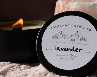 Lavender & Lace Wooden Wick Soy Candle (Single Wick) - Cordially Sweet  Candle Co.