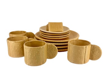 Vintage Tea Service Taste Setter cookie cups by Sigma service for FOUR  Croissants and Tea, Ritz Biscuits
