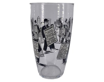 Vintage Libby cocktail Mixer Glass, graphic black and white  Bartender recipes design, retro barware