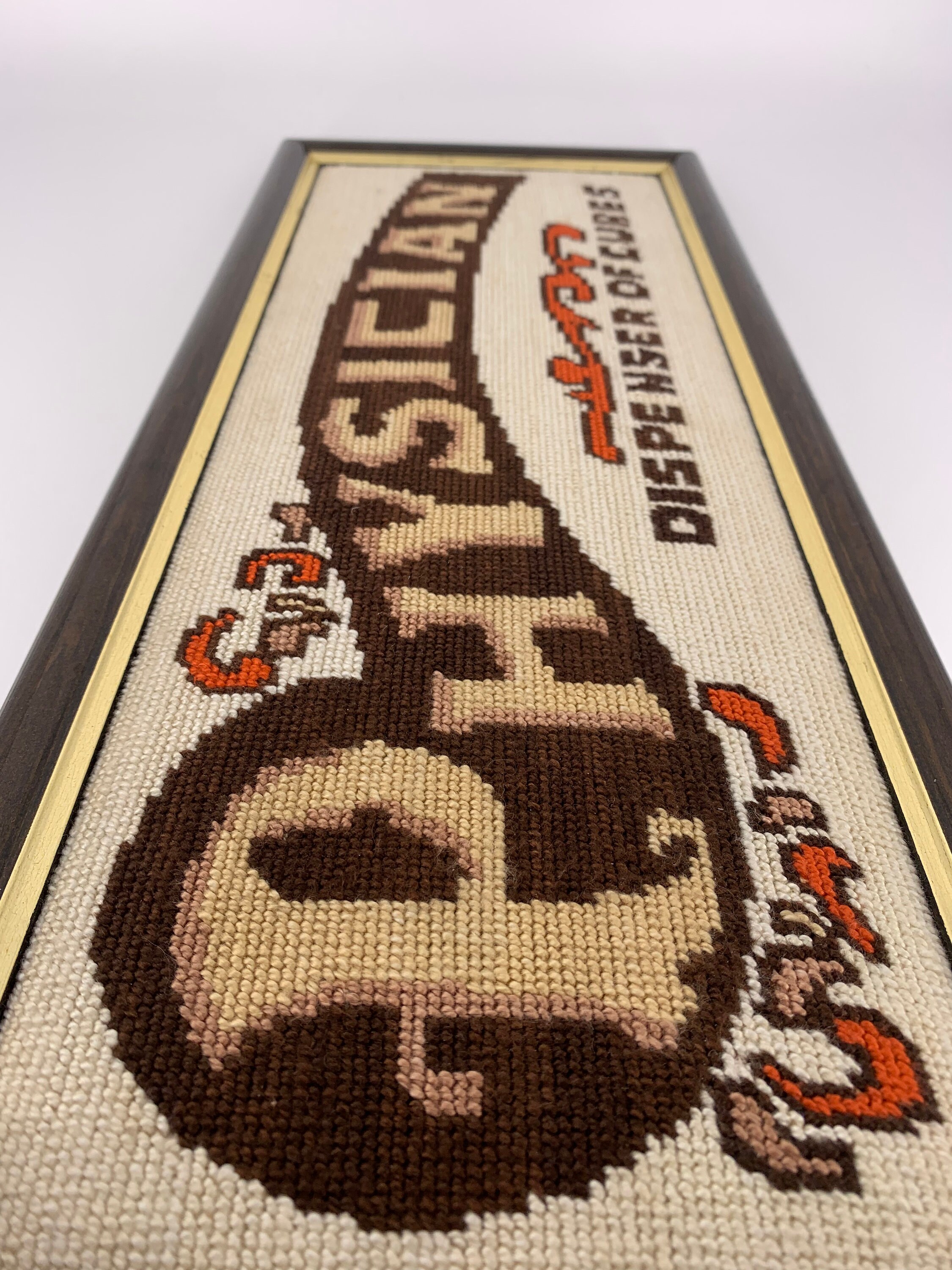 Vintage Needlepoint Doctors Office Wall Hanging Framed Etsy