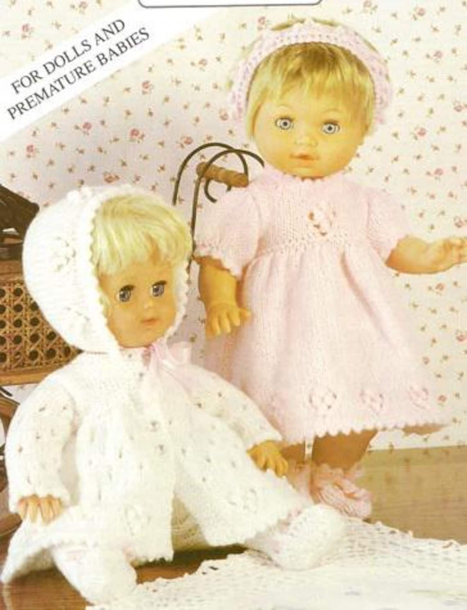 Vintage Knitting Pattern Dolls Clothes Outfits Sleeping Bag Cocoon ...