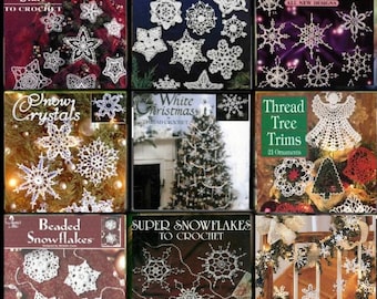 Lace Christmas Angels, Snowflakes and Various Crochet Ornaments Vintage Crochet Pattern PDF Digital Download