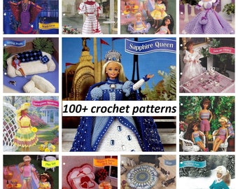 Fashion Doll Crochet Club // Crochet patterns for doll ( size 7 1/2", 9 1/2" and 11 1/2") in PDF format in English