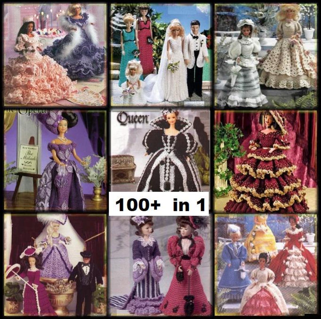 Crochet Patterns for Doll Barbie in PDF Format in English