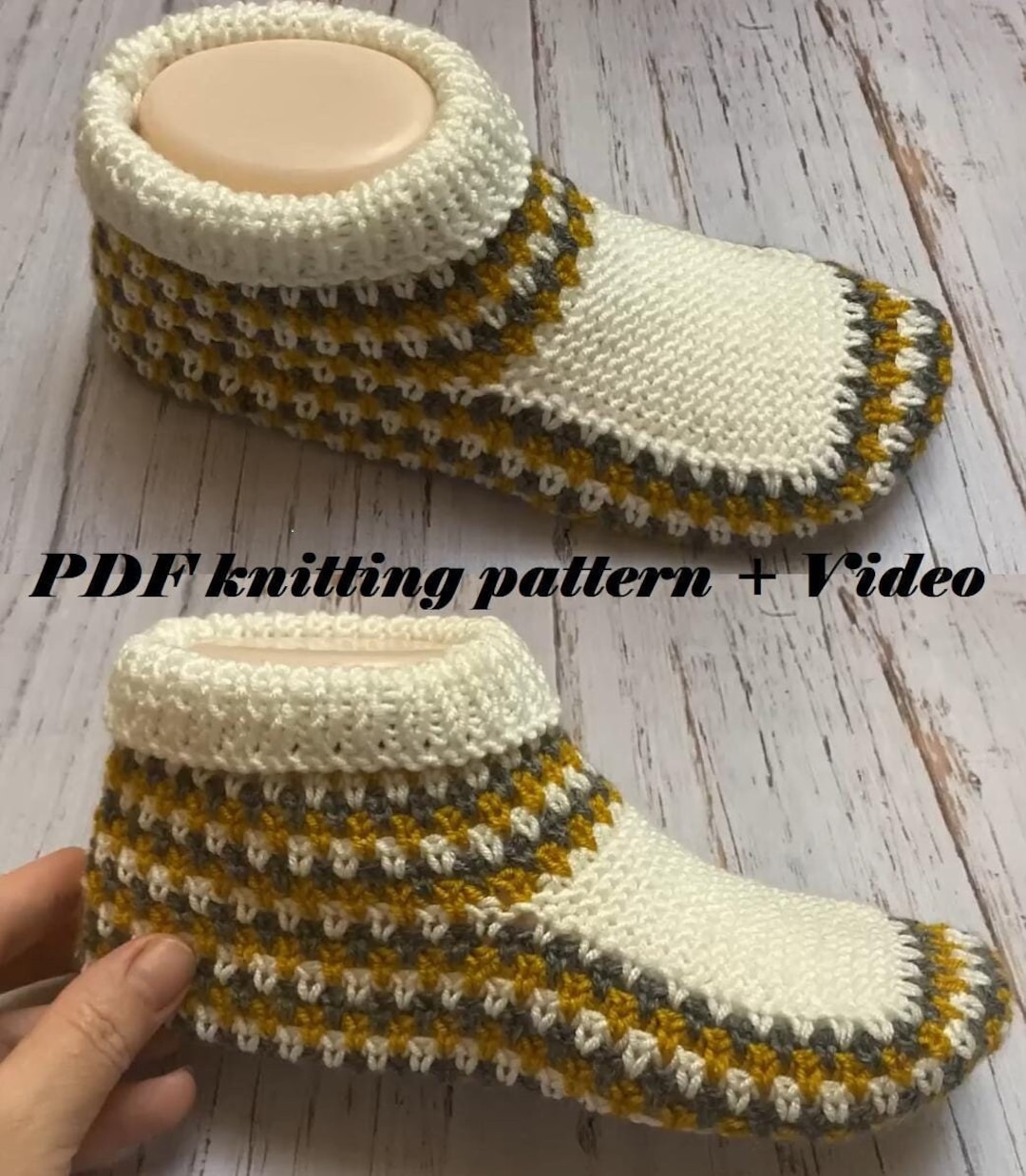 Knitted Slippers on Two Knitting Needles // Instructions for Knitting ...