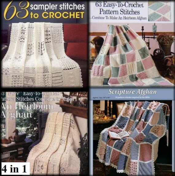 63 Easy-to-crochet Pattern Stitches Combine to Make an Heirloom