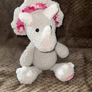 Crochet Dinosaur, Crochet Triceratops, Crochet Plushie, Crochet Dino, Handmade Crochet Dinosaur Plush, Crochet Gift For Children, For Kids