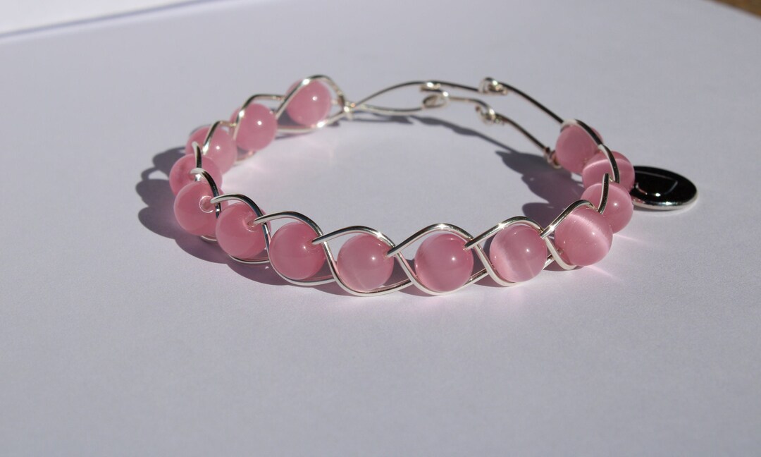 Rose Quartz Bracelet, Rose Quartz Charm Bracelet, Charm Bracelet, Love