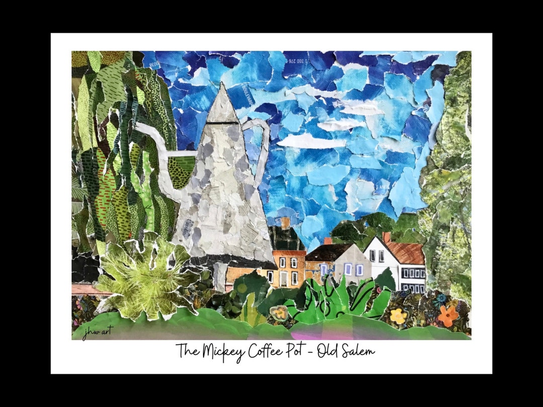 Old Salem Coffee Pot, Old Salem Art, Winston Salem Art, Old Salem