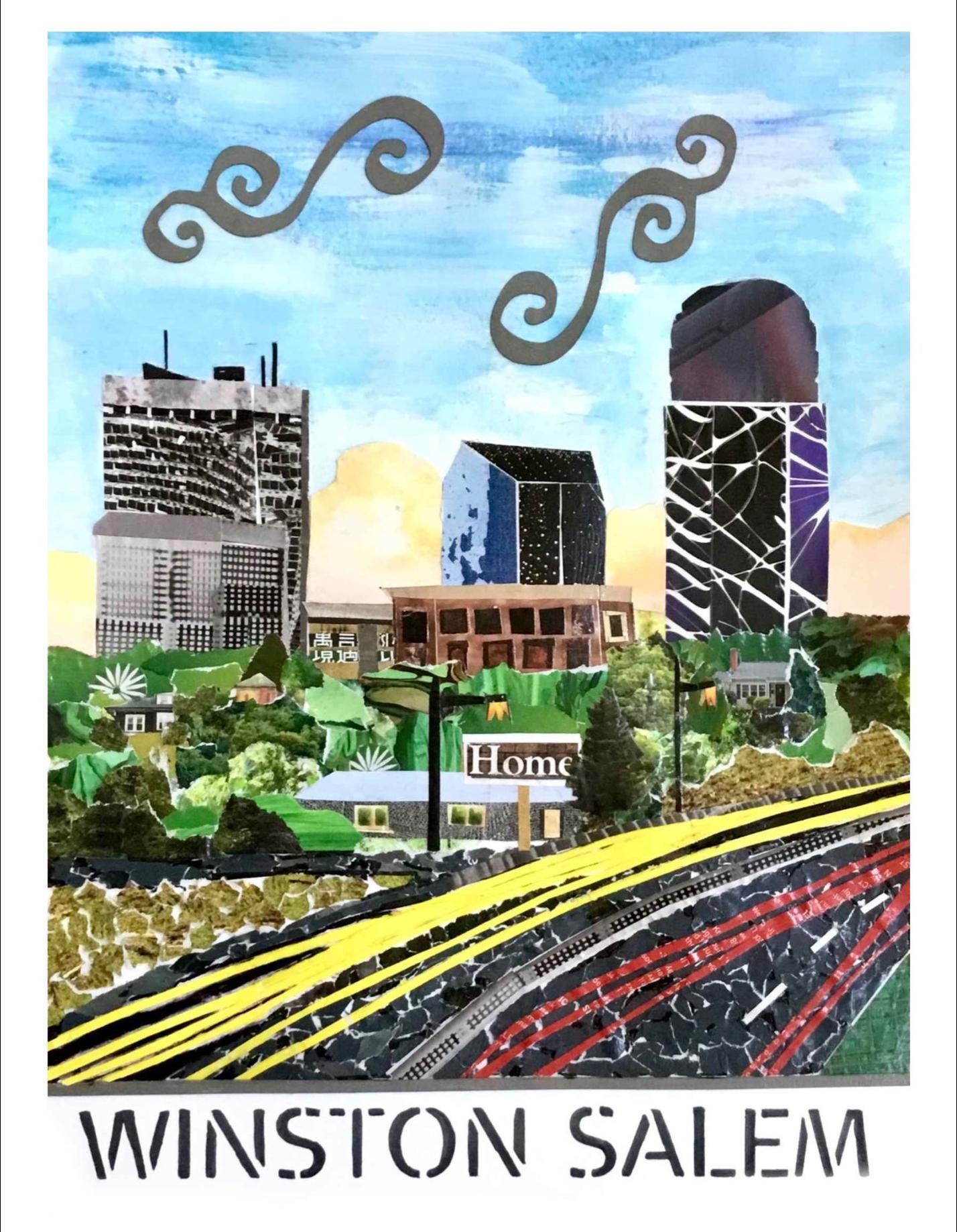 Town for the films Artworks from \"Swall… Winston-Salem - Fine Art | Dowdle Folk Art