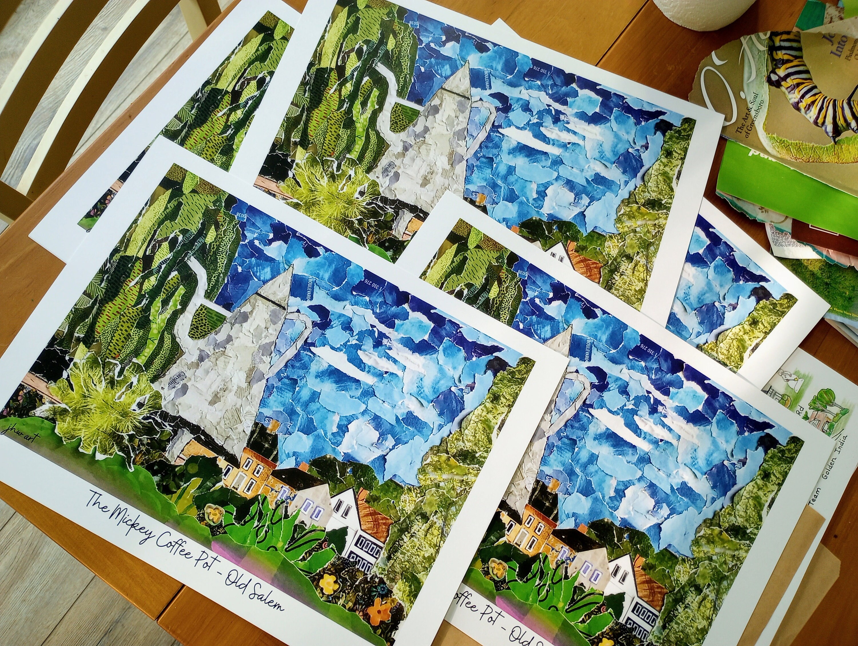 Old Salem Coffee Pot, Old Salem Art, Winston Salem Art, Old Salem