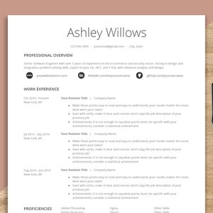 Resume Template | Professional Modern Resume Template for Google Docs, Word, Clean Minimalist Resume Template 2022, ATS Friendly CV Template