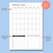 Monthly to Do List Printable Planner, Simple Blank Calendar, Horizontal ...