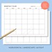 Monthly to Do List Printable Planner, Simple Blank Calendar, Horizontal ...