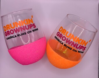 drunken grown-ups wine glass