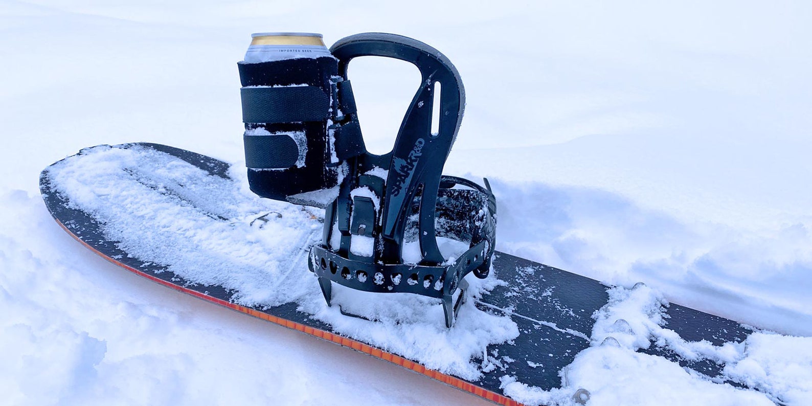 Snowboard Binding Beer Holder