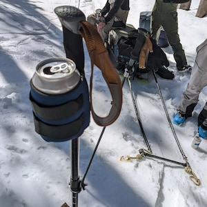 Ski Pole beer holder lifestyle shot