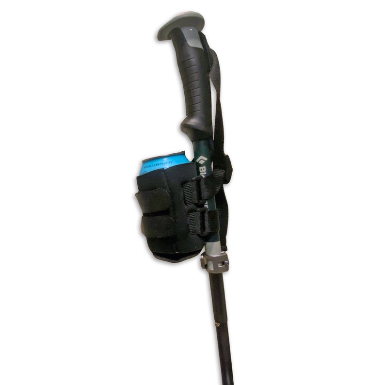 Original Ski Pole Beer Holder attached to Ski Pole