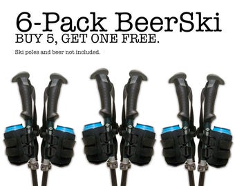 6-Pack - Ski Pole Beer Holder