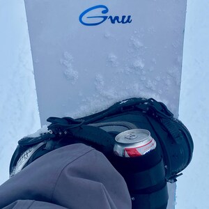 Snowboard Binding Beer Can Holder Front Strap