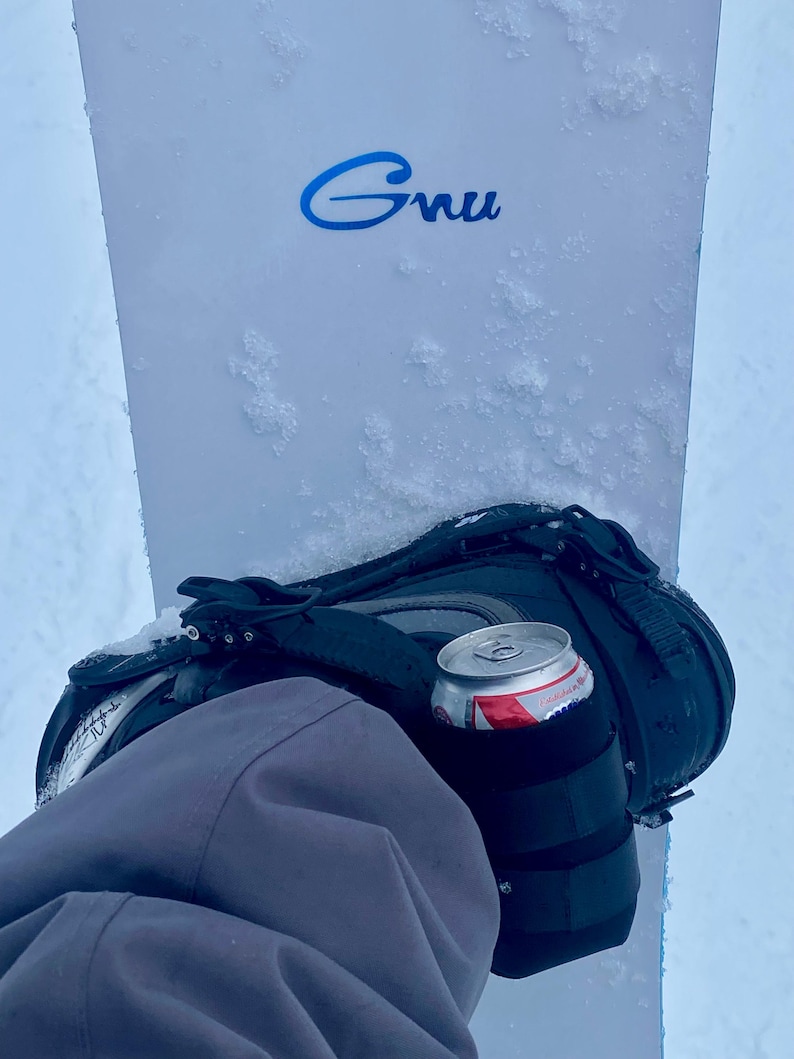 Snowboard Binding Beer Can Holder Front Strap