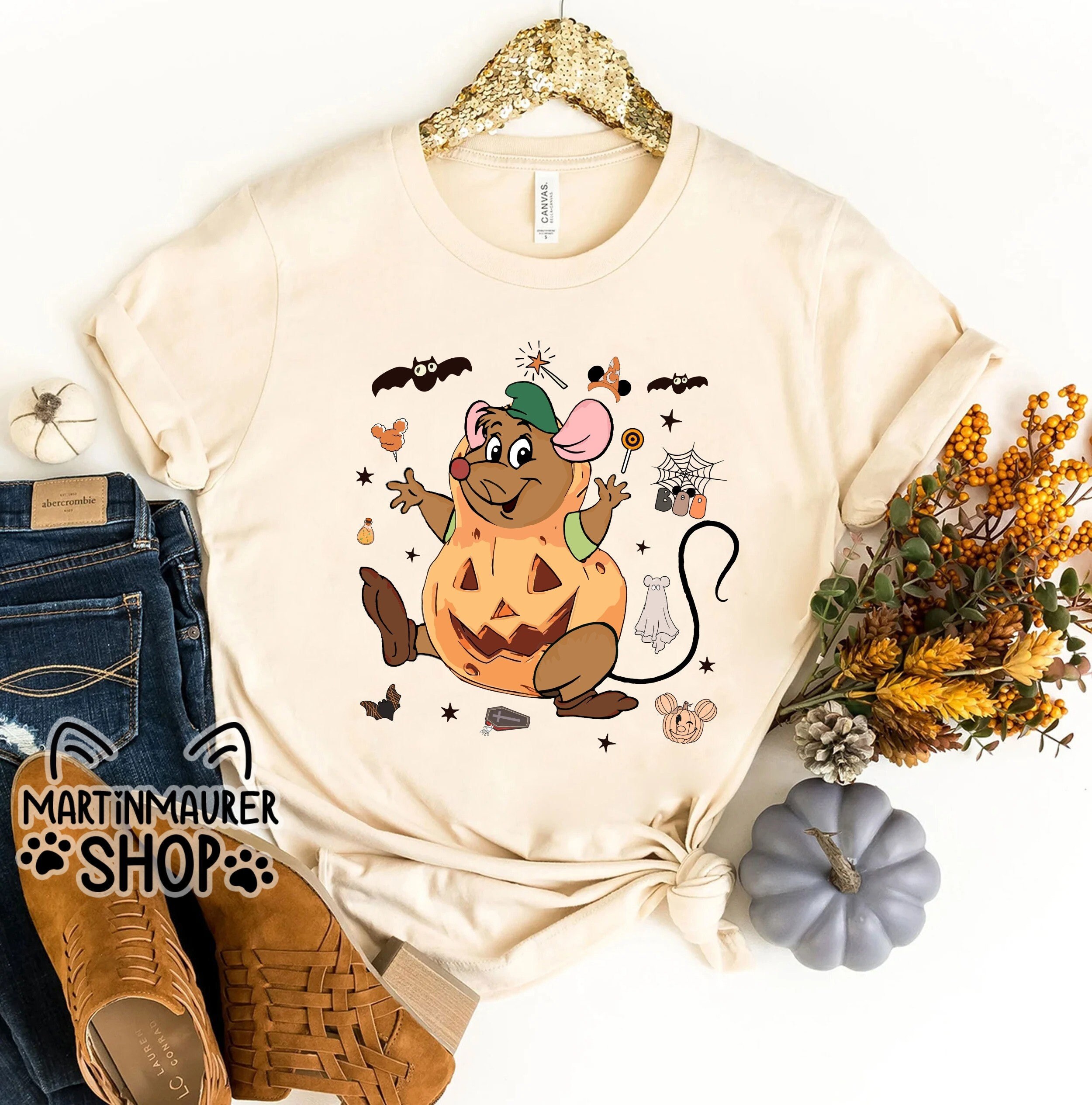 Discover Jaq and Gus Halloween Shirt, Cinde Halloween Pumpkin Shirt