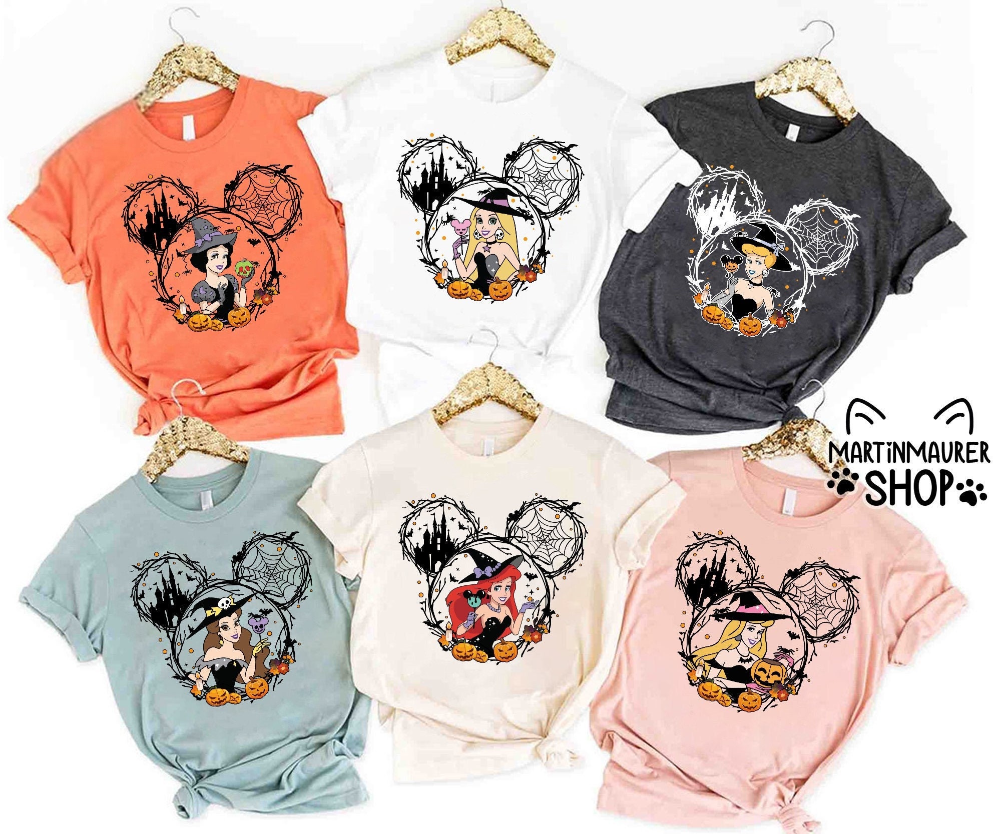 Discover Disney Prinzessin Mickey Kopf Halloween Party T-Shirt