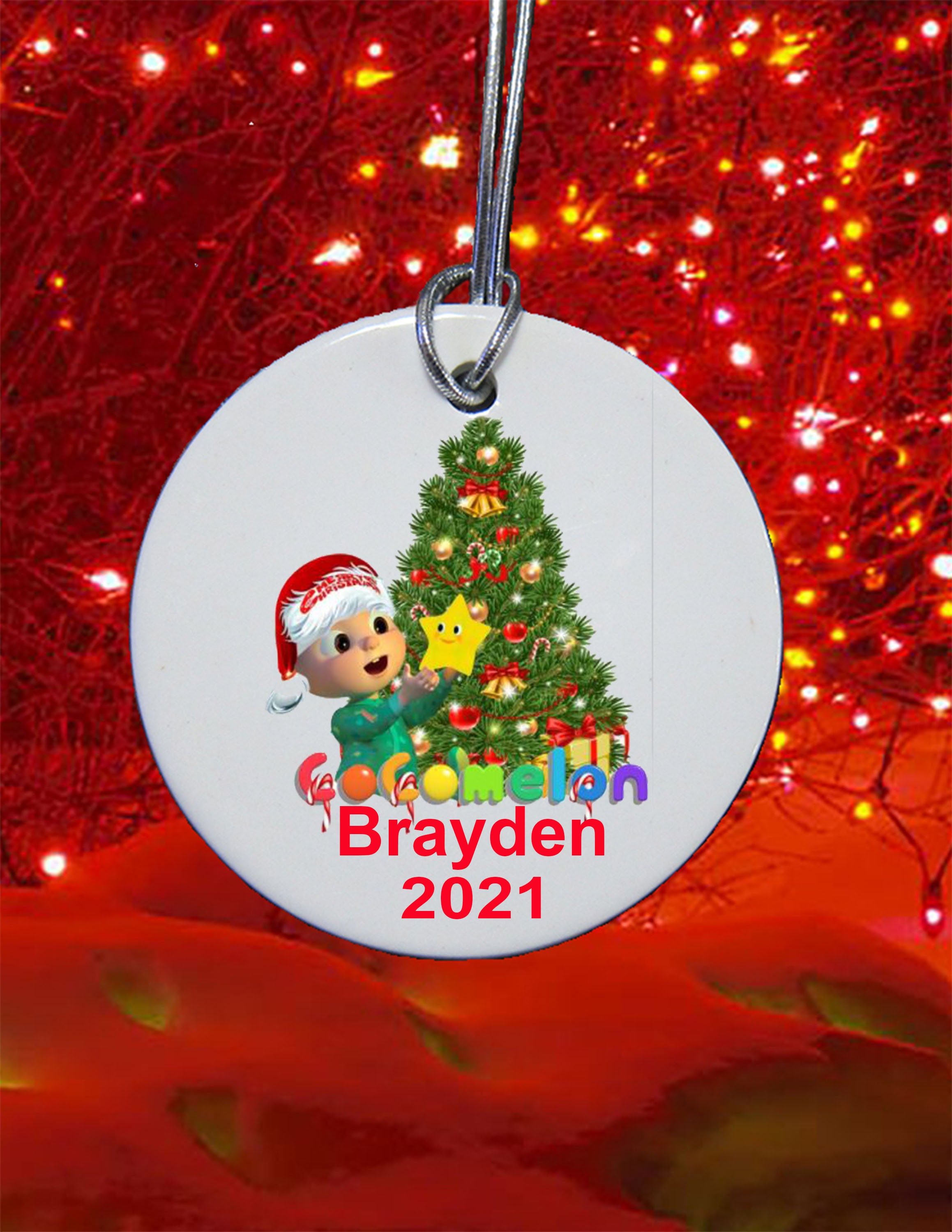 Christmas Tree Personalized Christmas Ornament With Name and