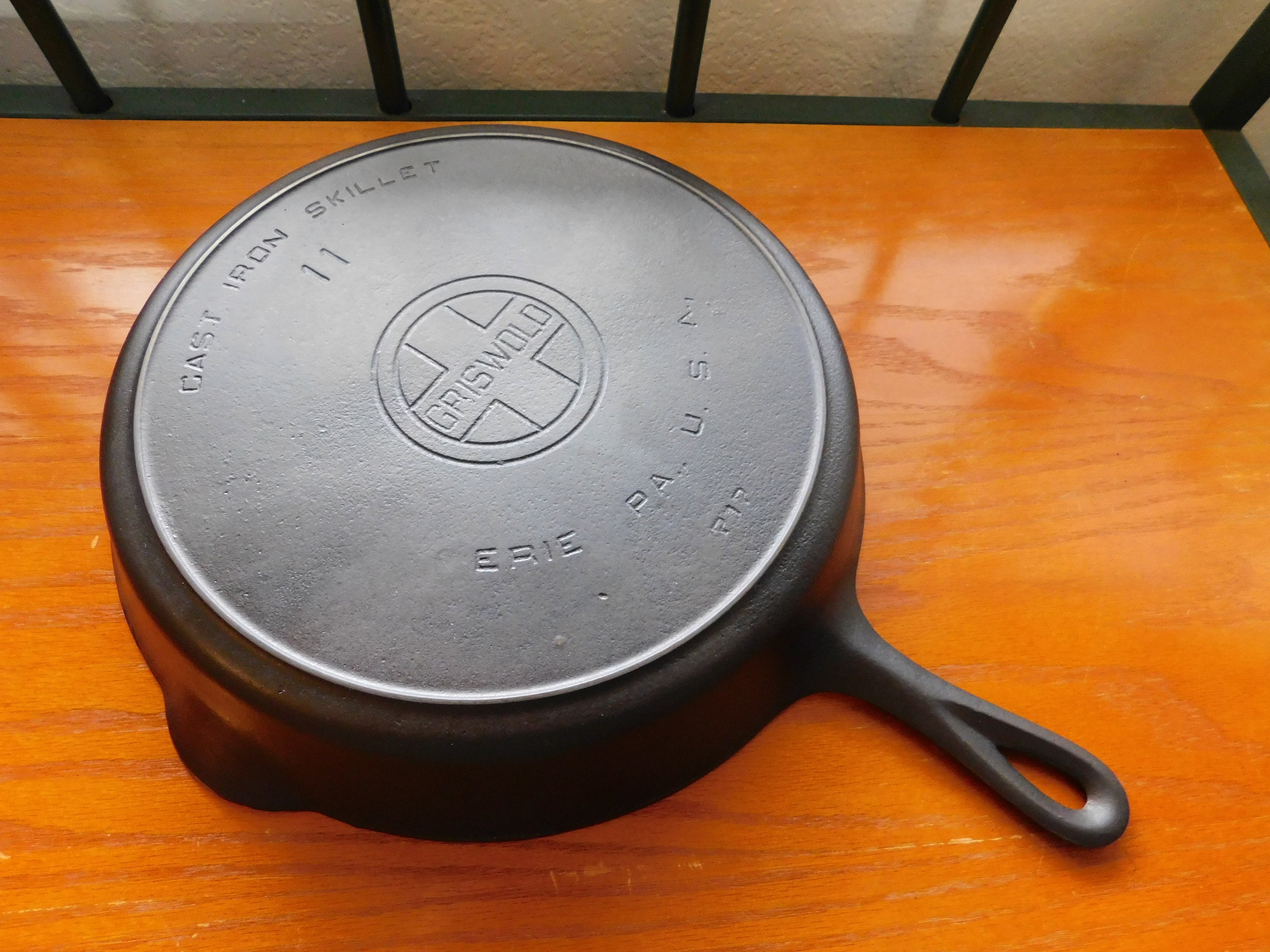VTG No 11BG Cast Iron 11 1/4 Inch Breakfast Griddle Fry Pan Skillet Made In  USA