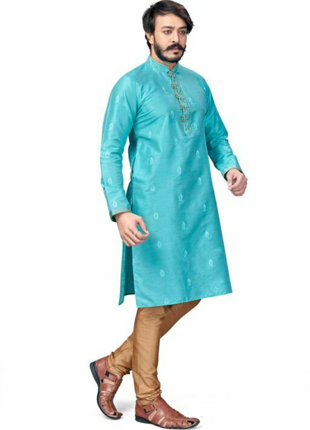 Men's Traditional Kurta Pajama Indian Kurta Pajama Silk Etsy