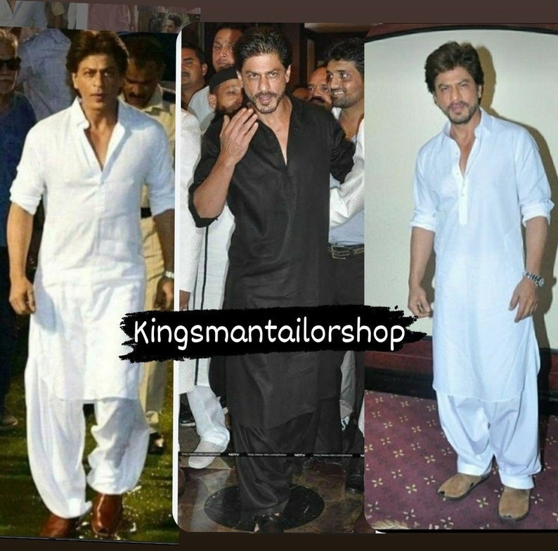 MENS customize pathani suit full sleeve pathani kurta salwar white color cotton blend fabric solid kurta salwar BY KINGSMANTAILORSHOP image 2