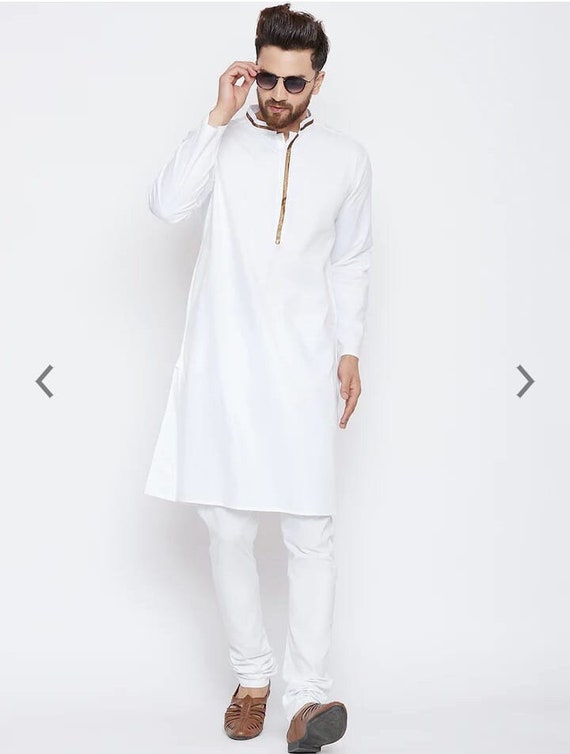 Diwali Kurta Pajama Set White Color Kurta Diwali Gift Kurta