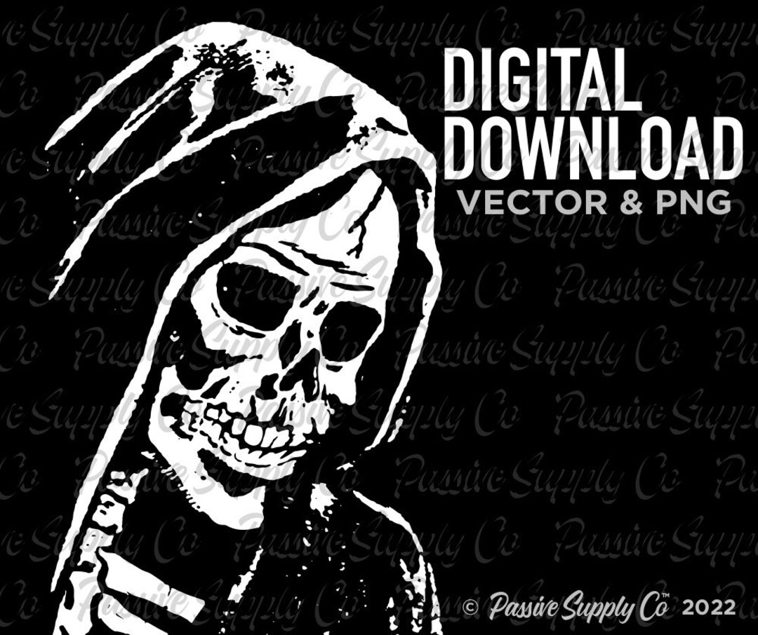 Death Skeleton SVG Artwork - PREMIUM Skull Png and Svg Design With ...