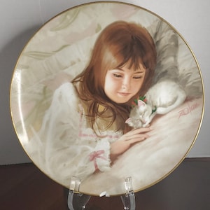 Kinderen bij Kerstmis Collectorbord van Donald Zolan KERST KITTEN