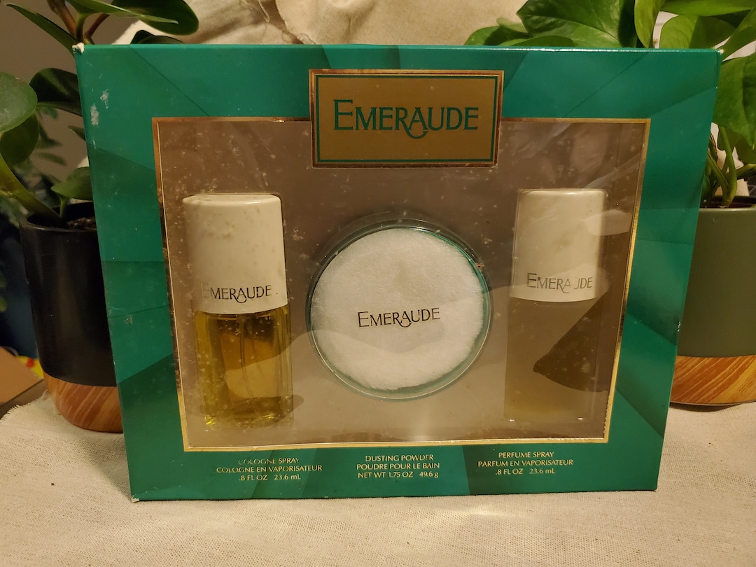 Emeraude Set Incl Perfume, Cologne, and Dusting Powder by COTY Etsy