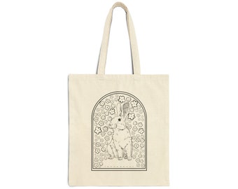 Color-in DIY Easter Spring-Time Personalized Cotton Canvas Tote Bag