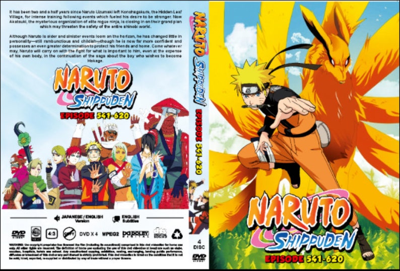 Anime DVD Naruto Shippuden Complete Series Vol.1-500 End | Etsy