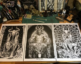 Triptyque des Hérétiques (x3 Prints)