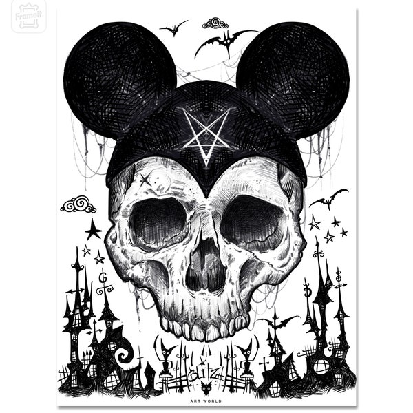 Print Skull Mickey