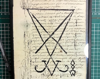 Linogravure du Sceau de Lucifer