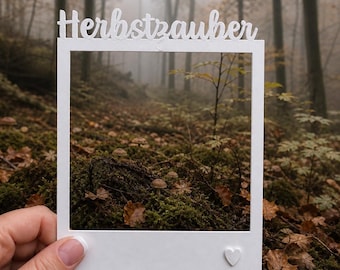 Fotorahmen Polaroid Stil Herbstzauber – 3D Druck Bilderrahmen, Sofortbild Rahmen, Retro Sofortbild Stil, Selfie Fotoprops für den Herbst