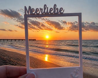 Fotorahmen Polaroid Stil Maritim – 3D Druck Bilderrahmen, Sofortbild Rahmen, Retro Sofortbild Stil, Strand Meer Urlaub Deko Meerliebhaber