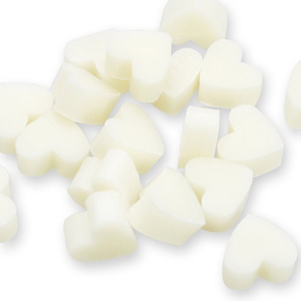 Scented soap hearts mini 2g Classic/white e.g. as a gift for birthdays, communions, confirmations, baptisms, weddings, etc.