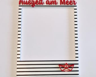 Fotorahmen Polaroid Stil „Maritim 3“ – 3D Druck Bilderrahmen,Sofortbild Rahmen,Retro Sofortbild Stil,Auszeit am Meer,Meersüchtig,Küstenliebe
